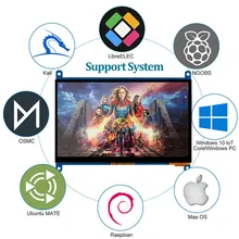 Display Touch IPS LCD Raspberry 4b3b Case per Computer Embedded Senza Driver Schermo Secondario