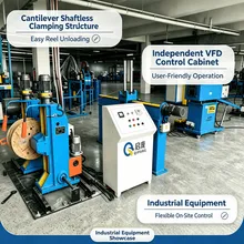 Ayarlanabilir Hız 1-14mm Tel Halat Uç Şaft Sarma Makinesi için Yeniden Sarma Sistemi