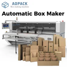 Machine de fabrication de boîtes en carton sur mesure Aopack 100+Box styles pour petites séries