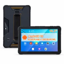 エドゥー ラギッド タブレット 10.1 インチ アンドロイド 12 2D バーコードリーダー NFC IP67