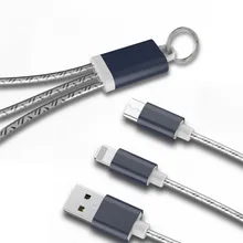 Cavo di ricarica due in uno portachiavi cavo dati portatile