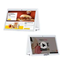 10.1 Tablet pubblicitario digitale a doppio schermo da 10 pollici per il banco cassa, display del menu digitale, tablet Android