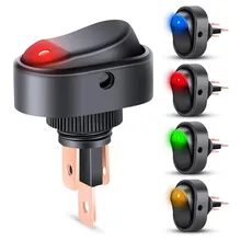 Interrupteur à bascule ovale avec LED multicolore pour modification de voiture