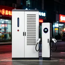 Modulares flüssigkeitsgekühltes geteiltes Gleichstrom-Elektrofahrzeug-Ladesystem