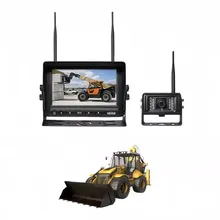 Bộ camera lùi không dây kỹ thuật số cho máy xúc IP69K Camera lùi chống nước và 7-Inch Màn hình bốn với DVR
