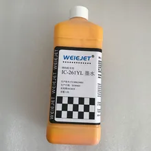 หมึกพิมพ์น้ำหมึกสีเหลือง IC-261yl หมึกพิมพ์หมึกสีย้อมสำหรับเครื่องพิมพ์อิงค์เจ็ทต่อเนื่อง