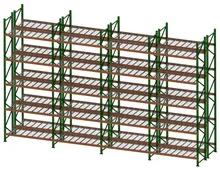 Sistema de estanterías tipo lágrima de gran capacidad para soluciones de almacenamiento inteligentes