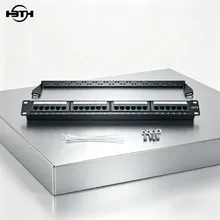 แผงแพทช์ที่มีประสิทธิภาพ 24-Port 1u สำหรับตู้เครือข่ายมืออาชีพ