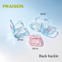 Kasing Bayangan Mata Multi Lapisan Translucent Kustom Desain Gelombang Air Kotak Blush Plastik Kosong