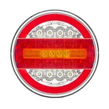 E-MARK Multifunktionale Kombination LED Anhängerlichter mit Stopp Dynamische Rückwärtslichtfunktion Runde LED Anhänger Rücklicht