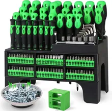 Vielseitiges 100PCS Magnet-Schraubendreher-Set mit Aufbewahrungsregal und Magnetisierer