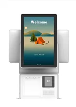 15.8 นิ้ว 1d/2D เครื่องสแกนบาร์โค้ด Kios POS ระบบ Android Win10 ระบบแคชเชียร์หน้าจอสัมผัส ระบบ POS บริการตนเอง