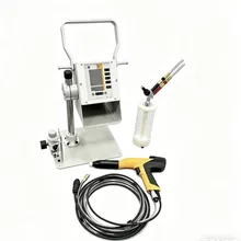 Macchina per rivestimento elettrostatico a polvere da laboratorio portatile, spruzzatore a scatola vibrante mini alimentato per test di campioni in laboratorio, cambio colore rapido