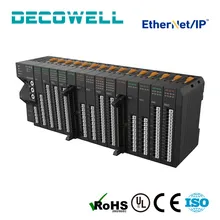 نظام إدخال وإخراج موزع EtherNet/IP لوحدة التحكم المنطقية القابلة للبرمجة مع 16 نقطة إدخال وإخراج رقمي PNP
