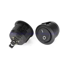 Interruptor Rocker em Alta Venda Kcd11 Interruptor de Potência Redondo W/O Luz de Fundo LED Iluminada Interruptor Rocker 12V
