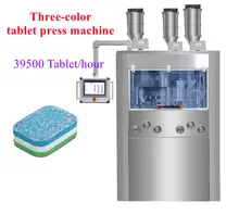 Macchina per la compressione automatica a tre strati con rotazione, multi-pugno, per la modellazione di compresse a tre colori