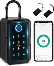 Smart Box Schloss, Schlüssel Schloss Box 5-in-1 Bluetooth Schloss Box mit Fingerabdruck, IC-Karten, Passwort, APP Steuerung