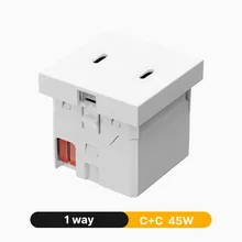 45W Энергетический комплект: 45mm Розетка + USB зарядное устройство + RJ45 Модульный комплект