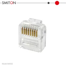 Konektor Kabel LAN UTP RJ45 Berlapis Emas Mini Cat5 Konektor RJ45