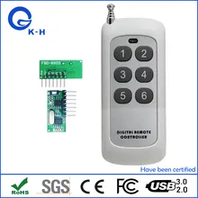 6 Pulsanti Chiave RF Telecomando 315/433MHz Telecomando a Lunga Distanza