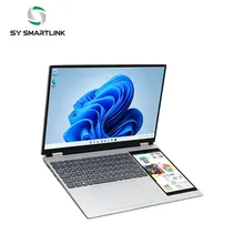 맞춤형 듀얼 모니터 15.6 인치 7 인치 터치 디스플레이 인텔 UHD 그래픽 DDR4 메모리 노트북 컴퓨터 프로그래머, 트레이더 및 사무실 사용자용