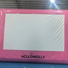 Maßgeschirmte rosa Indoor aufblasbare Leinwand Hochauflösende Projektionsleinwand