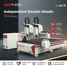1325 Máquina de Router CNC Máquina de Router de Madeira Máquina CNC Router com Dupla Spindle para Processamento de Porta de Armário