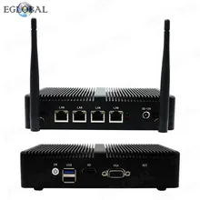 Eglobal Termurah Mini PC Tanpa Kipas Router 4LAN 2.5g J1900 Komputer Desktop