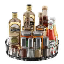 Scatola di stoccaggio cosmetico multifunzionale rotante, supporto per spezie per uso domestico, stoccaggio in cucina