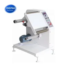 Macchina per ispezione etichette automatica digitale con finitore a bobina, sistema di taglio e guida web ad ultrasuoni