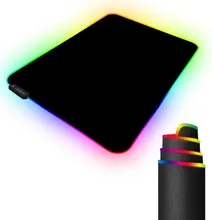 แผ่นรองเมาส์เกมมิ่ง RGB ขนาดใหญ่ มีไฟ LED อุปกรณ์คอมพิวเตอร์ แผ่นรองเมาส์สำหรับเล่นเกม