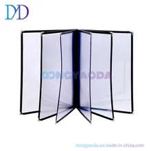 Personalize a Pasta de Menu em PVC 1-10. PVC Transparente