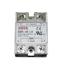 Relé de estado sólido de control lineal Fotek SCR-40la Analógico 4-20mA Módulo SSR de entrada lineal