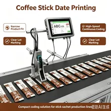 Machine d'impression à jet d'encre pour le codage de date sur les emballages cosmétiques, machine automatique d'impression de codes et de logos