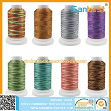 Filato in poliestere ricamato multicolore per abbigliamento Filato in poliestere ricamato multicolore per abbigliamento