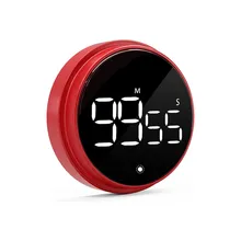 2025 Đồng hồ hẹn giờ kỹ thuật số hình tròn có màn hình LED lớn