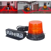 Sistema de alarma de seguridad regional con luz LED roja intermitente y radar para carretillas elevadoras en almacenes