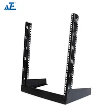 6u 8u 12u 19-Inch Desktop Offenes Rahmenregal 2 Pfostenregal Netzwerk