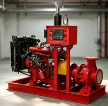 Groupe de pompes à incendie entraîné par moteur diesel pour système de protection contre les incendies dans les bâtiments