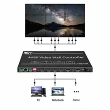 Controlador procesador de vídeo multipantalla Bitvisus 4K con rotación de 180° para vídeo