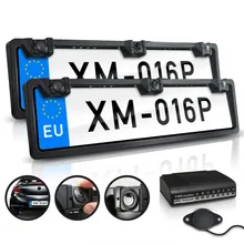 Camera lùi với cảm biến 2parking cho biển số xe châu Âu phía trước và phía sau