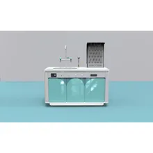 Banco di lavoro multifunzionale personalizzato per lavaggio in laboratorio con sistema di pulizia ad ultrasuoni