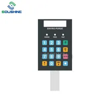 Tombol Embossing Matriks OEM Membran Plastik Foil Saklar Kontrol Keyboard