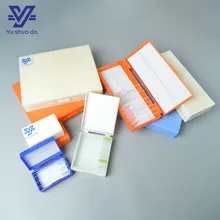 100 Scatola di stoccaggio per vetrini da microscopio in plastica PCS Lab