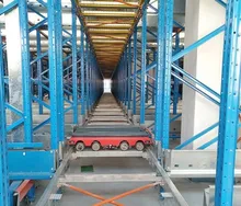 Sistema di scaffalatura a pallet con shuttle radio per magazzino automatico economico