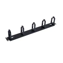1U 19 Zoll Server Rack D Ring Horizontale Kabelmanagementplatte