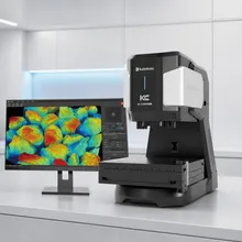 Microscópio estereoscópico com foco automático equipado com sistema de proteção anticolisão