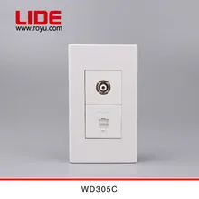 Toma de TV + Rj11 4 Toma de Teléfono Central