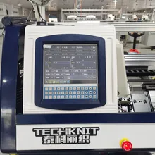 12gg Machine à tricoter plate automatique et informatisée avec double système