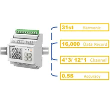 3p4w Módulo Inalámbrico de Medidor de Potencia Digital RS485 Analizador de Potencia con Almacenamiento de Datos Rcm